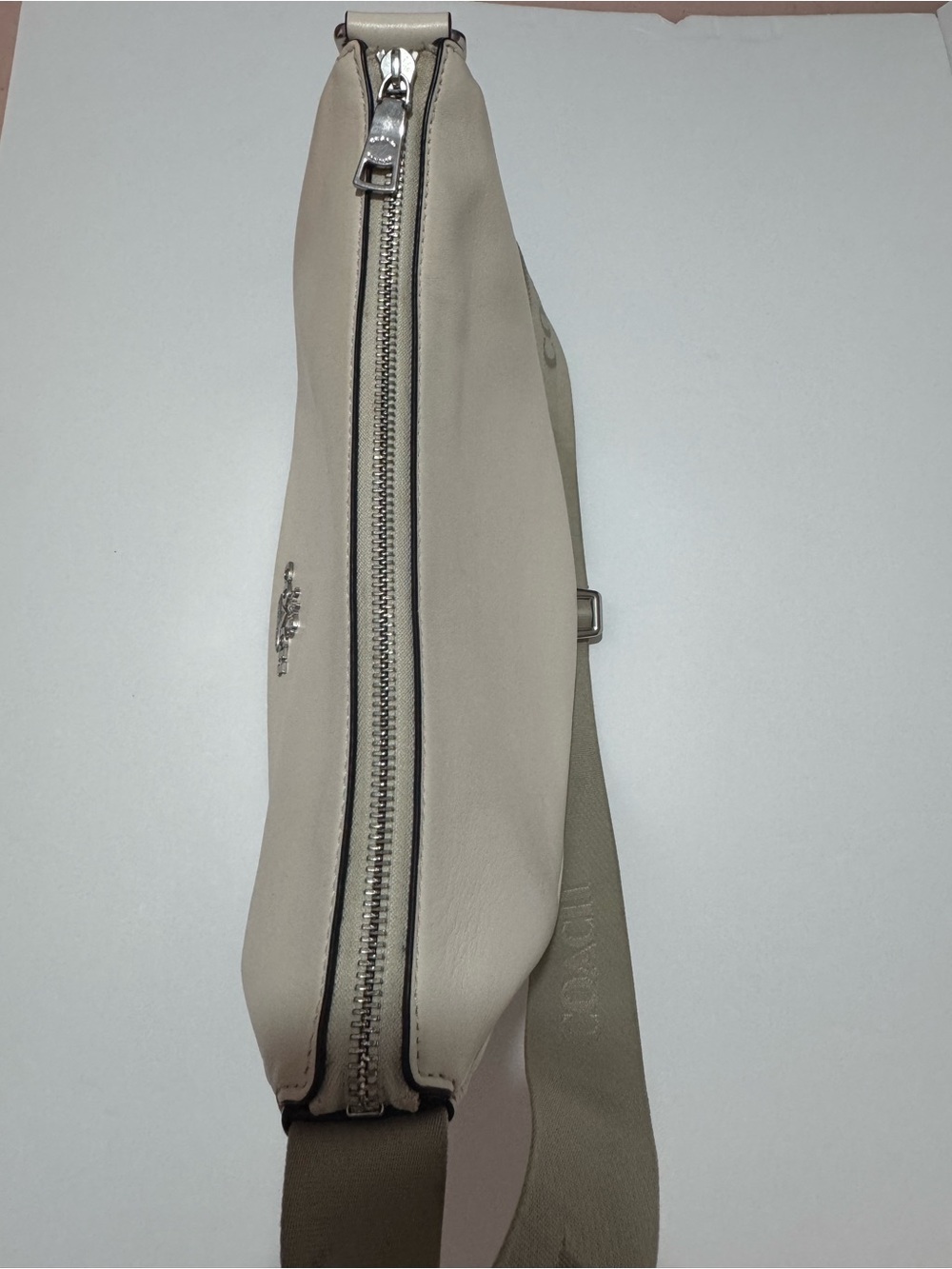 Coach Pace CT644 Leather Shoulder Crossbody Bag Silver Chalk - Picture 12 of 14